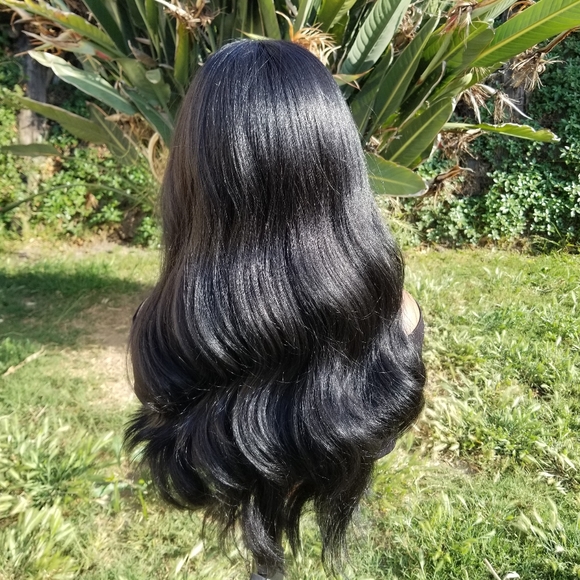 🌻Full Lace Wig 100% HUMAN HAIR BLEND - Picture 2 of 11